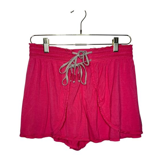 Free People Movement High Rise Flowey Sides Front Tie Loungewear Coral Women S - Picture 1 of 8